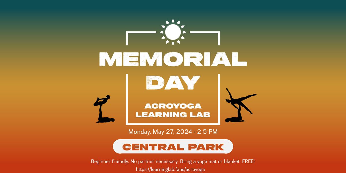 Memorial Day Acroyoga Learning Lab In The Park