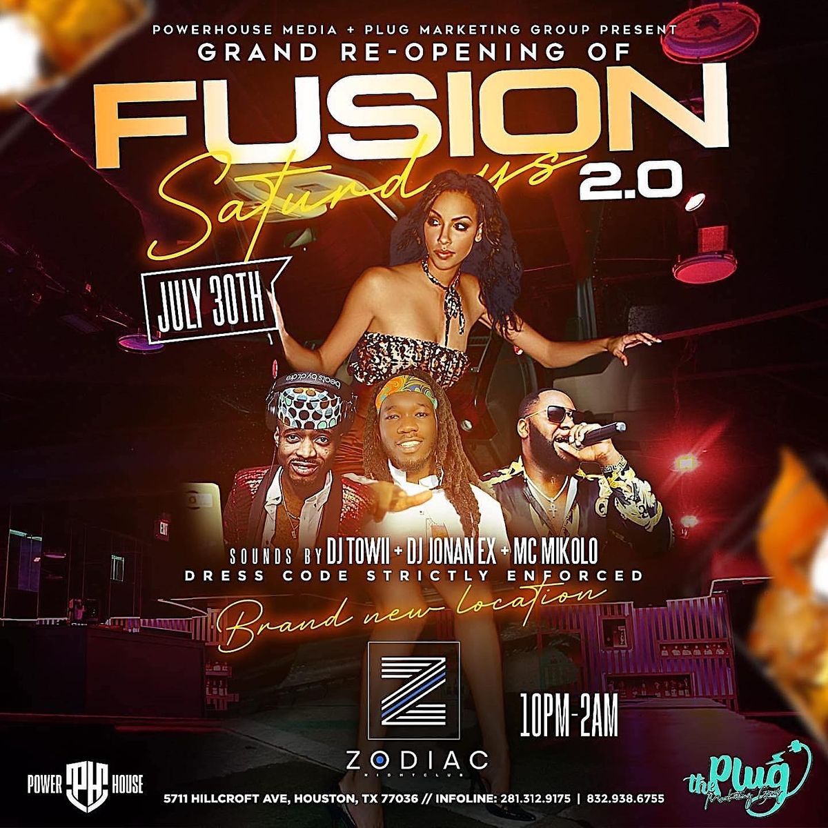 Fusion Saturdays  at Zodiac Night Club  || Rsvp\/Reservations: 832-276-3779