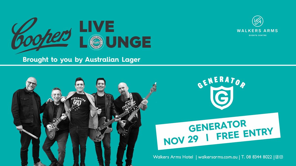 Walkers Coopers Live Lounge with Generator  - Friday Nov 29 *FREE ENTRY*