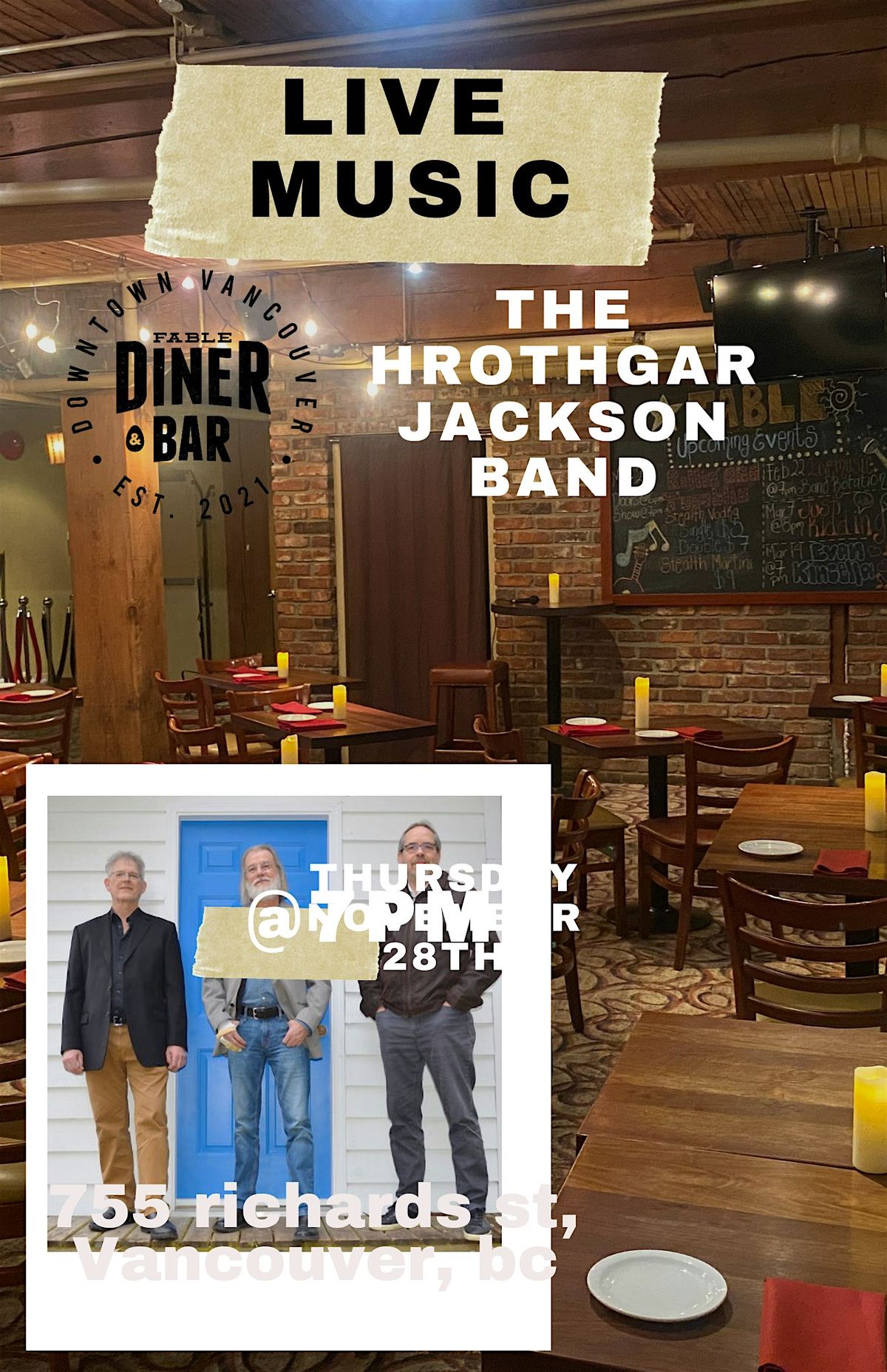 LIVE MUSIC THE HROTHGAR JACKSON BAND