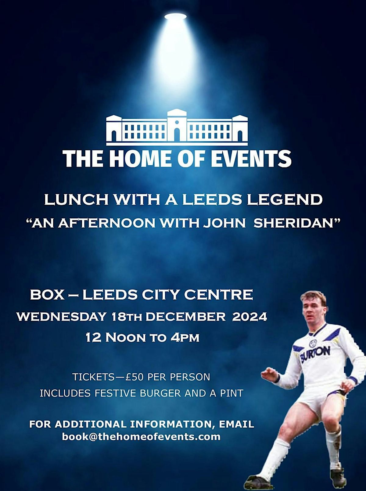 The Home Of Events Presents "An Afternoon With John Sheridan"