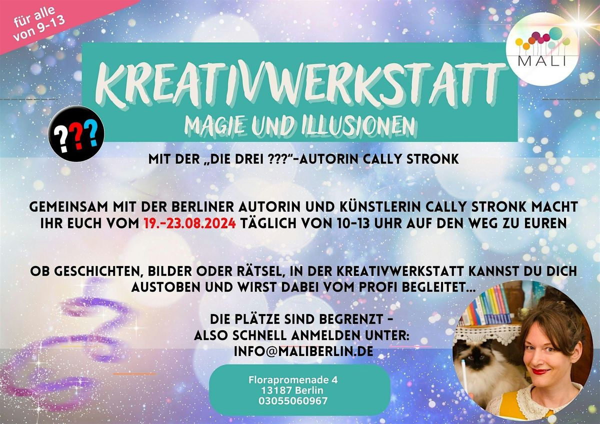 Kreativwerkstatt mit der "Die Drei ???" Autorin Cally Stronk