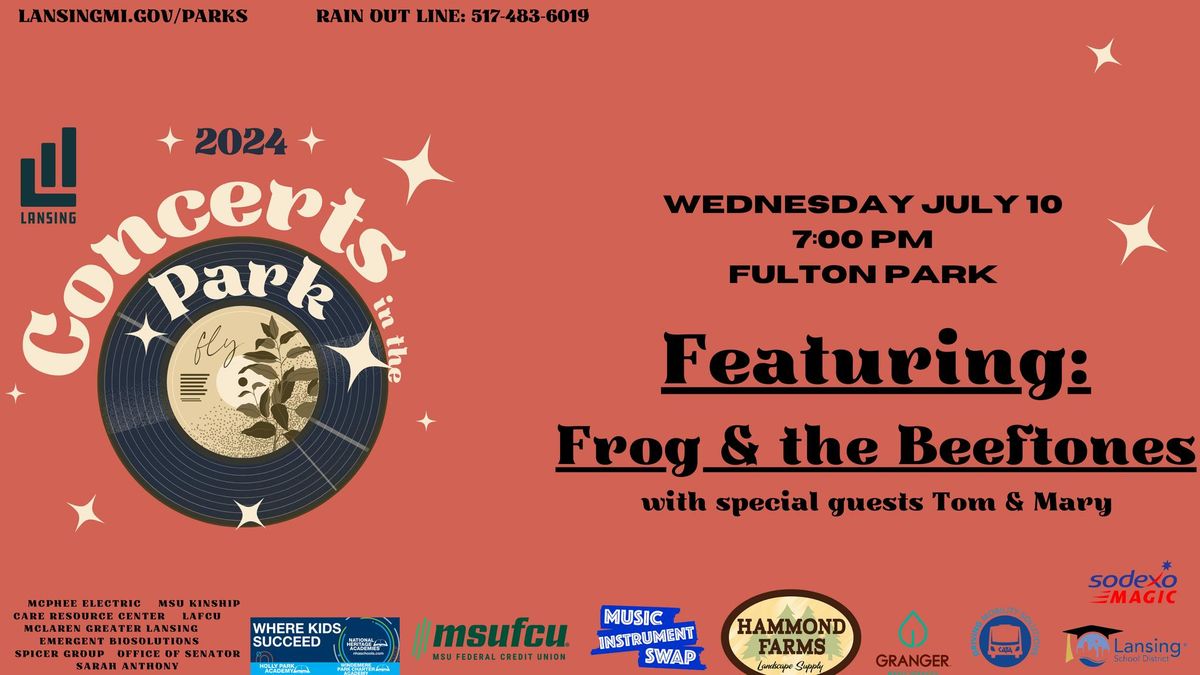 Frog & the Beeftones with Tom & Mary - Concerts in the Park