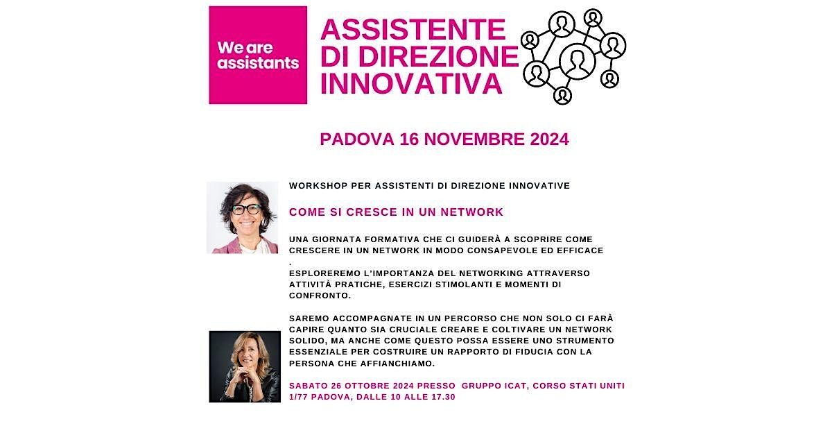 Assistente di direzione innovativa: come si cresce in un network