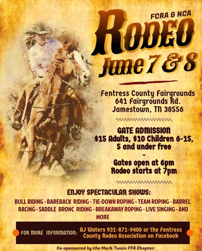 FCRA Rodeo- June 7 & 8 at 7:00 PM!