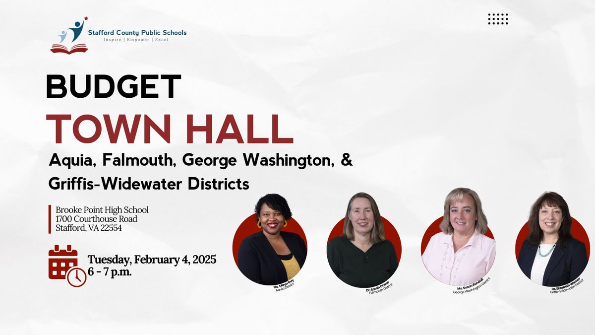 Budget Town Hall (Aquia, Falmouth, George Washington, & Griffis-Widewater)