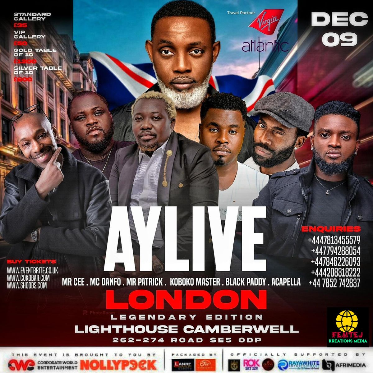 AY LIVE LONDON LEGENDARY EDITION Comedy Show on Sat\/9\/Dec @ LightHouse Hall