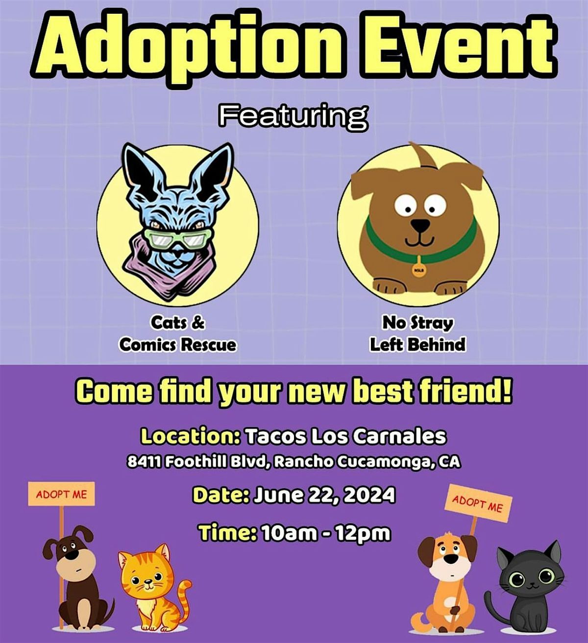 Adoption Event - Cats and Comics Rescue