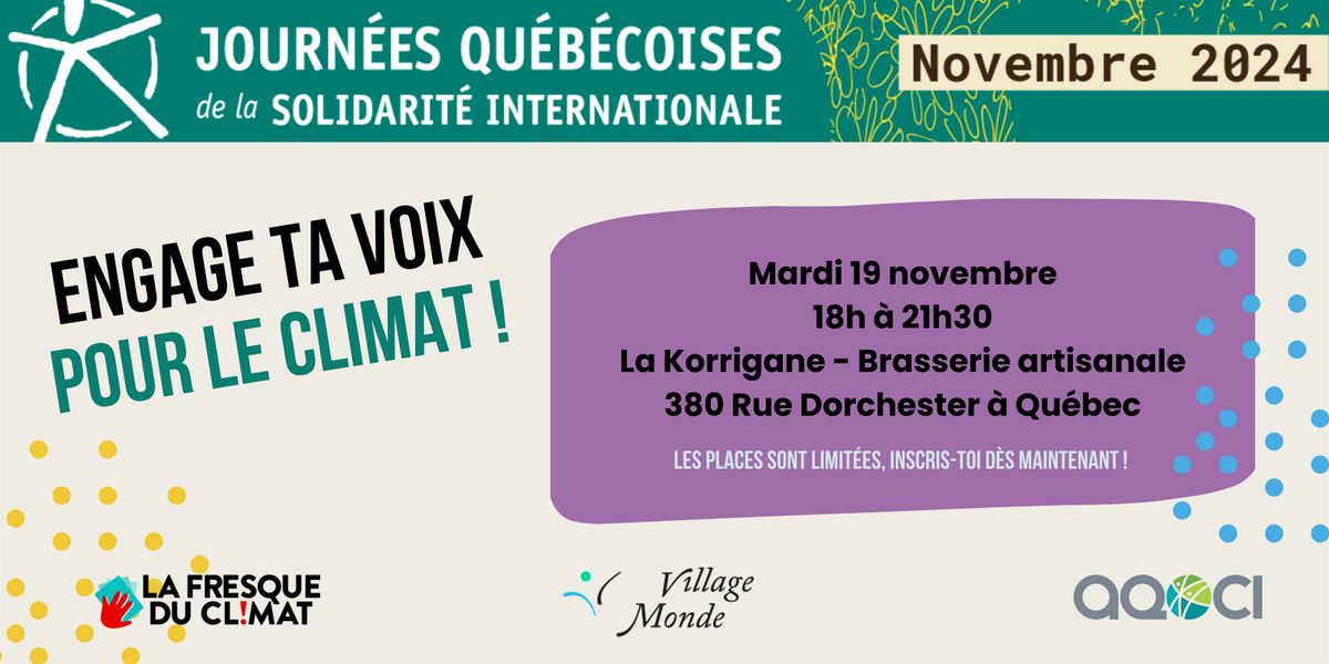 Engage ta voix pour le climat!