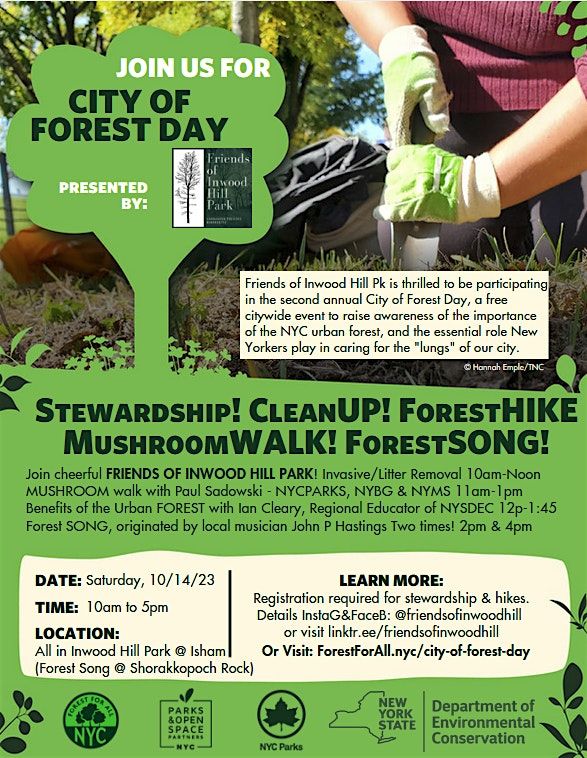 City of Forest Day - Stewardship in Inwood Hill Park!