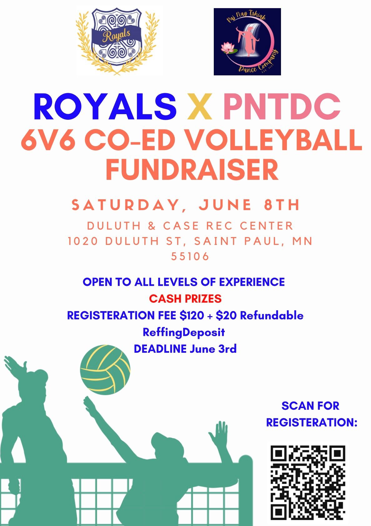 Royals HWFF x PNTDC Spring 6v6 Coed Volleyball Fundraiser