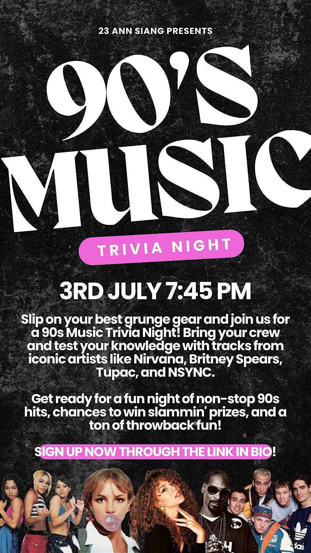 90'S MUSIC TRIVIA NIGHT