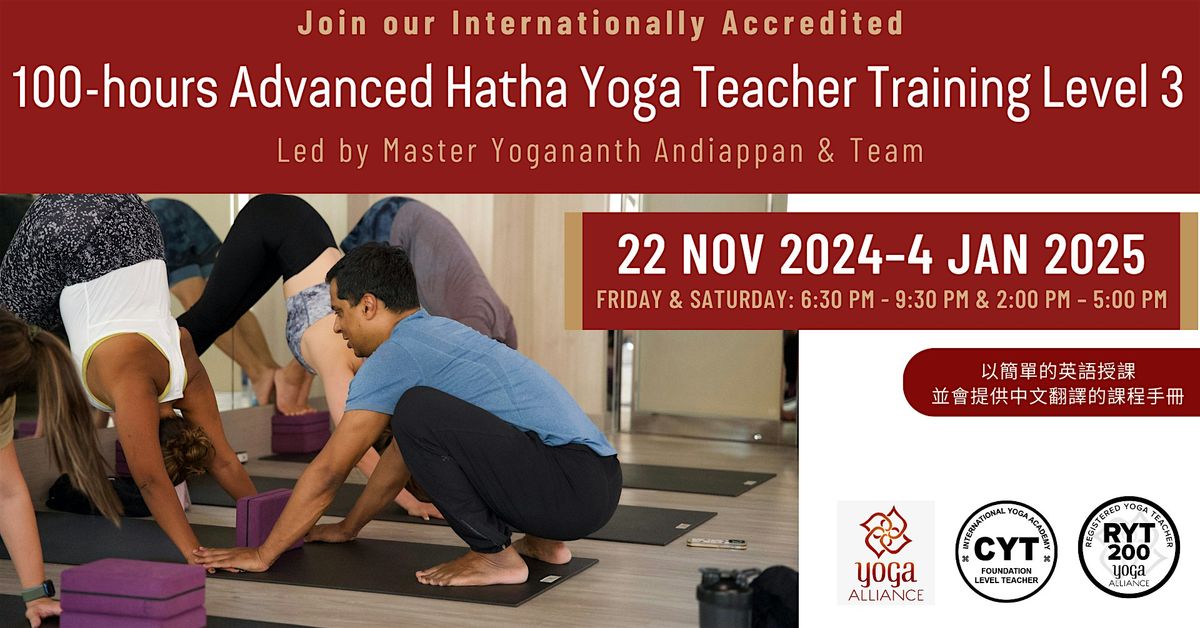 100-hours Advanced Hatha Yoga Teacher Training Level 3