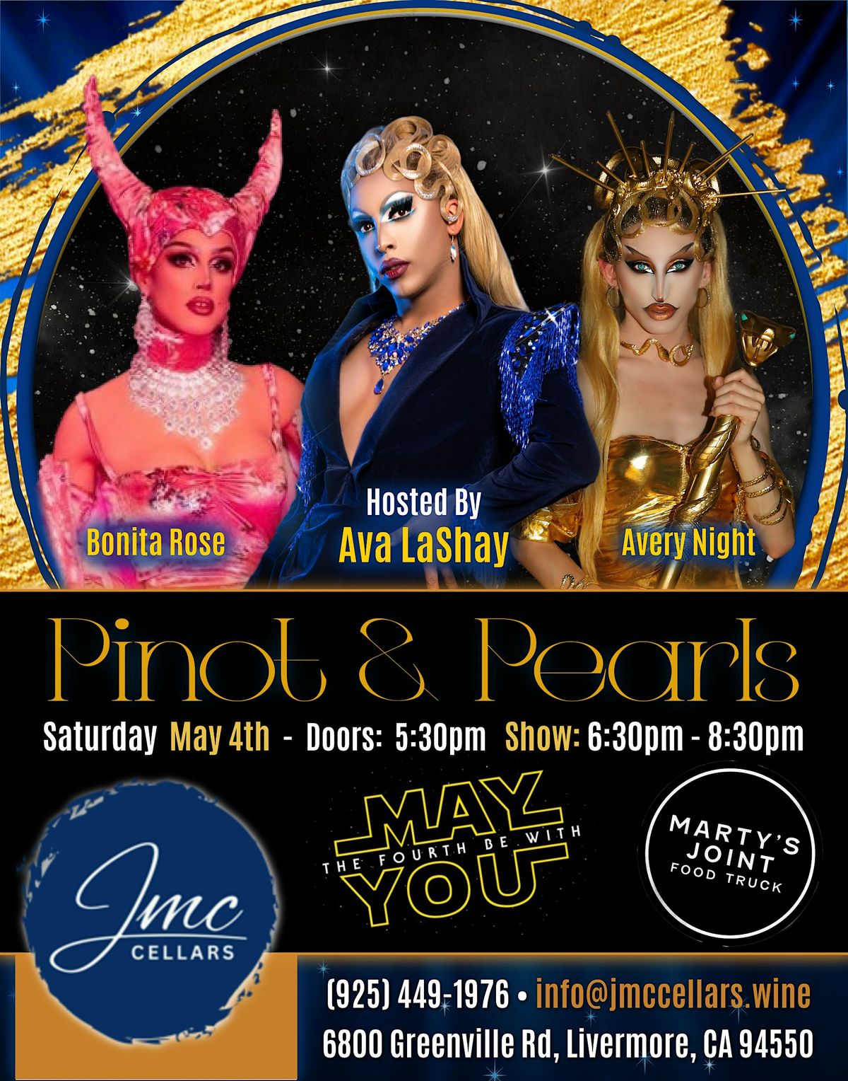 Pinot & Pearls Drag Show at JMC Cellars