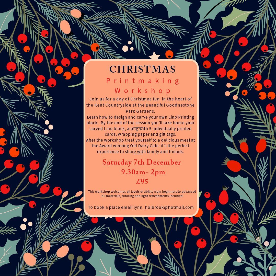 Goodnestone Park Christmas Printmaking Workshop