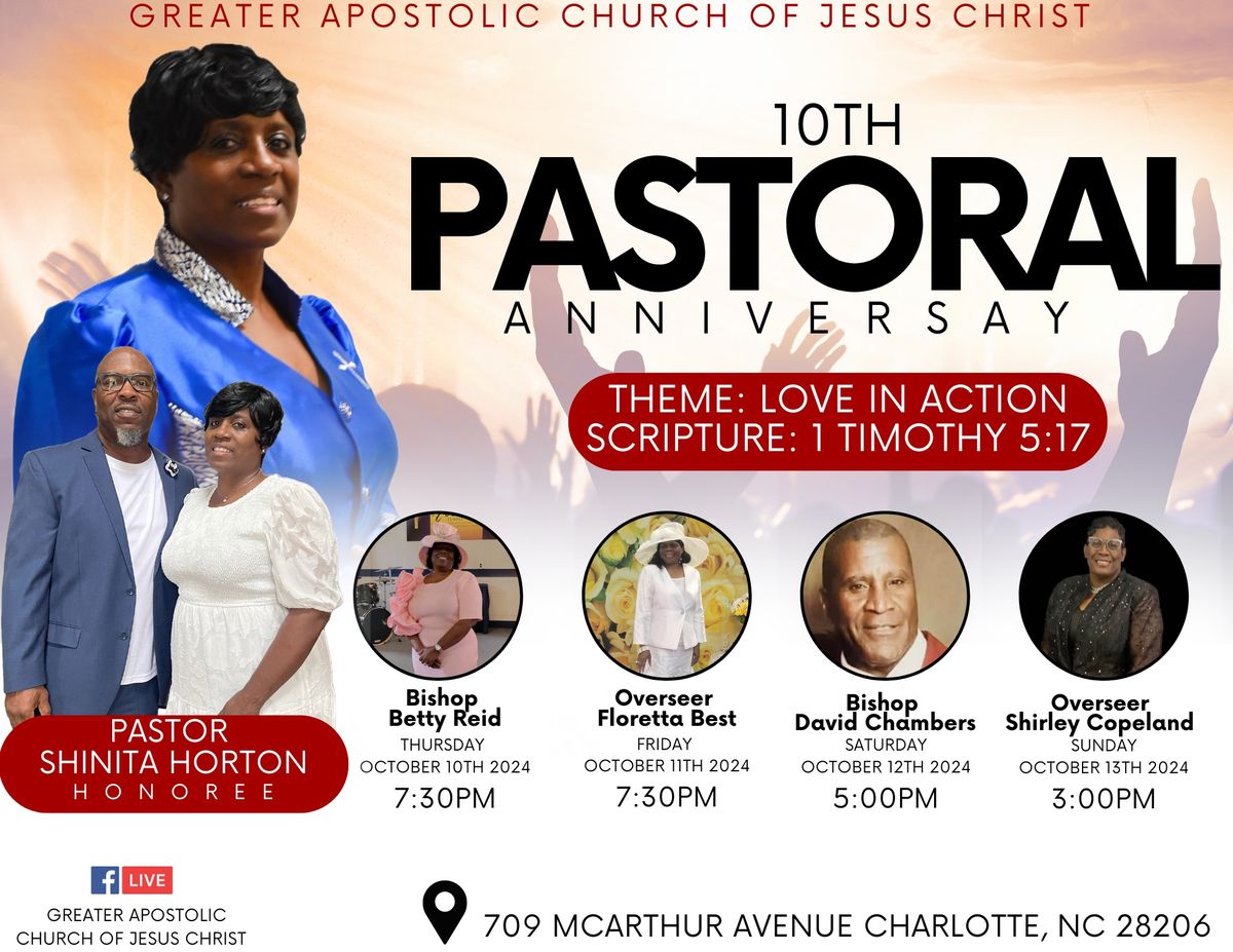 Pastor Shinita Horton 10th Pastoral Anniversary 