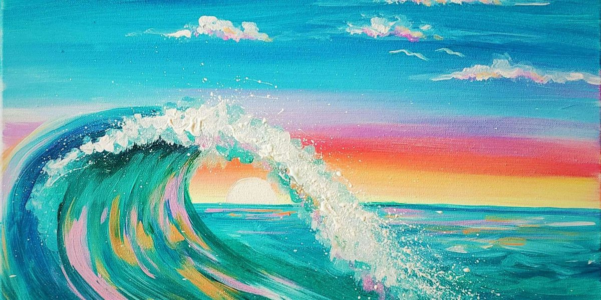 Colorful Wave - Paint and Sip by Classpop!\u2122
