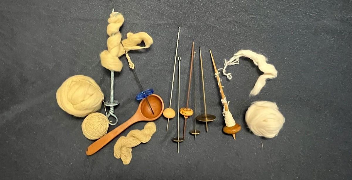 Spinning on a Support Spindle Adult Summer Camp, Weavers Guild of