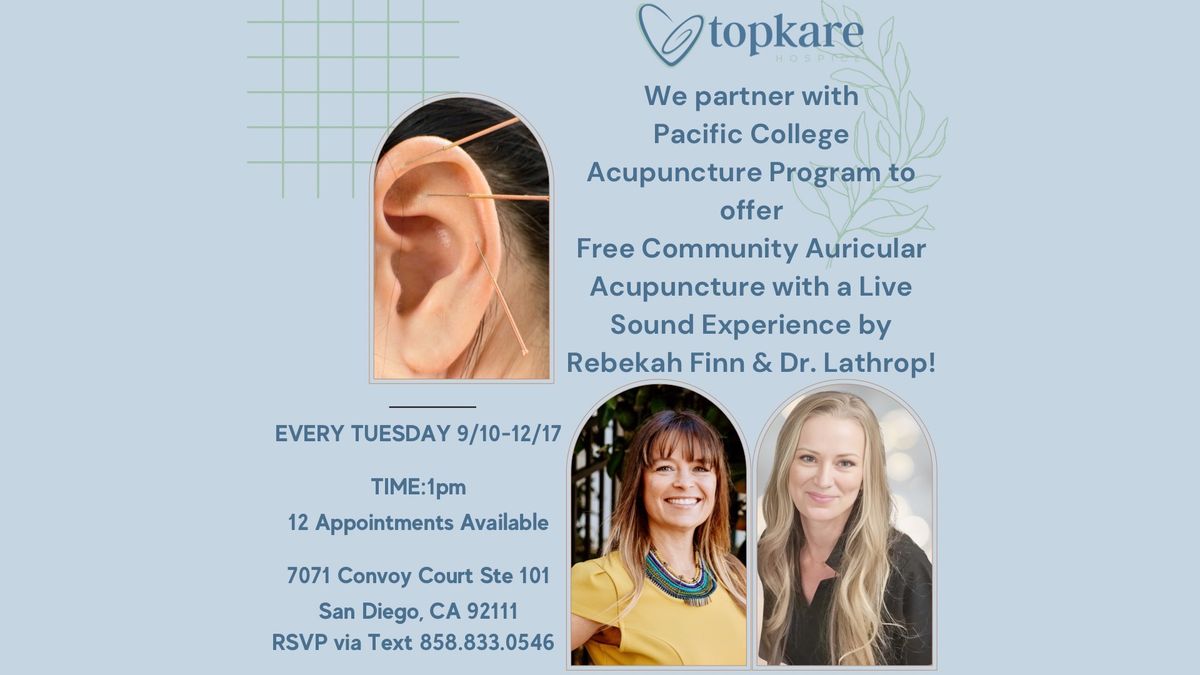 Free Auricular Acupuncture with Sound Experience 