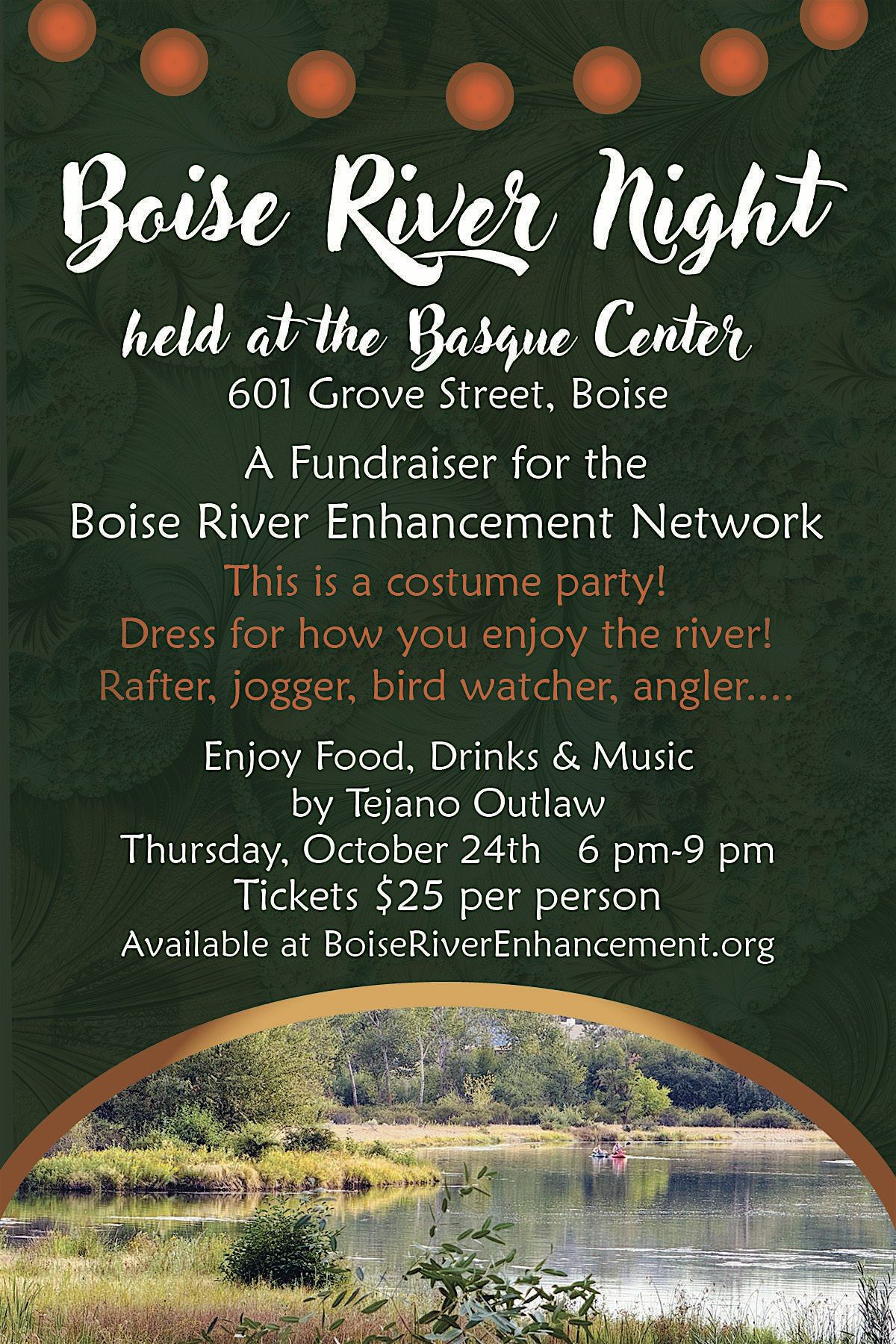 Costume party and fundraiser for the Boise River Enhancement Network