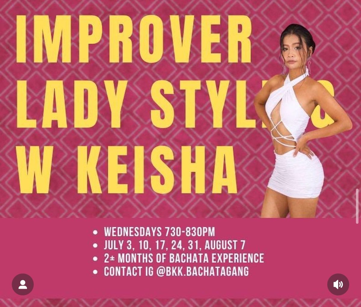Bachata Lady Styling IMPROVER course (Choreography)