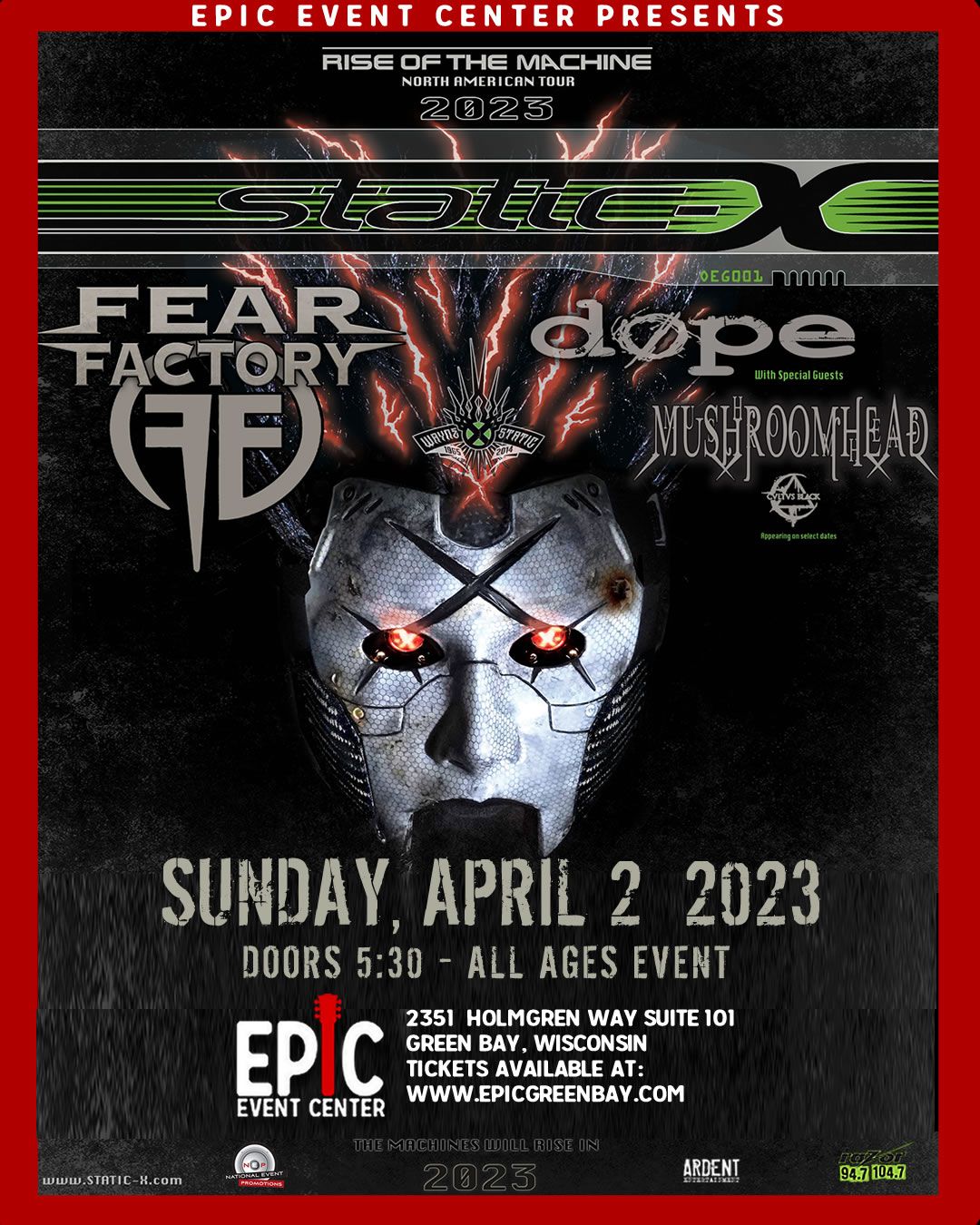 Static-X with Dope at Pub Station Billings