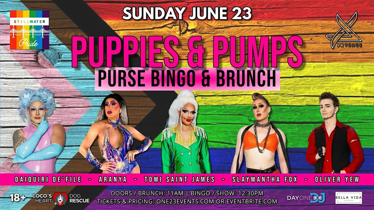 Puppies & Pumps Drag Purse Bingo & Brunch at JX Venue!