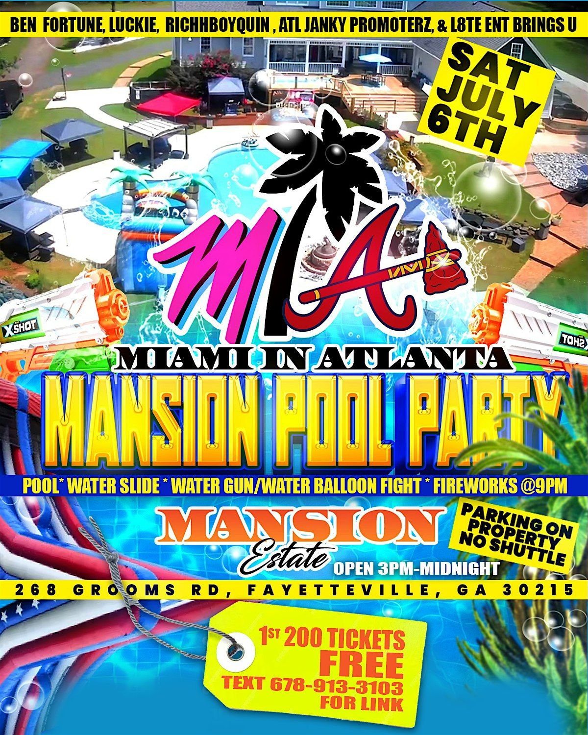 Miami In Atlanta Mansion POOL PARTY!!! The Biggest Pool Party Ever!