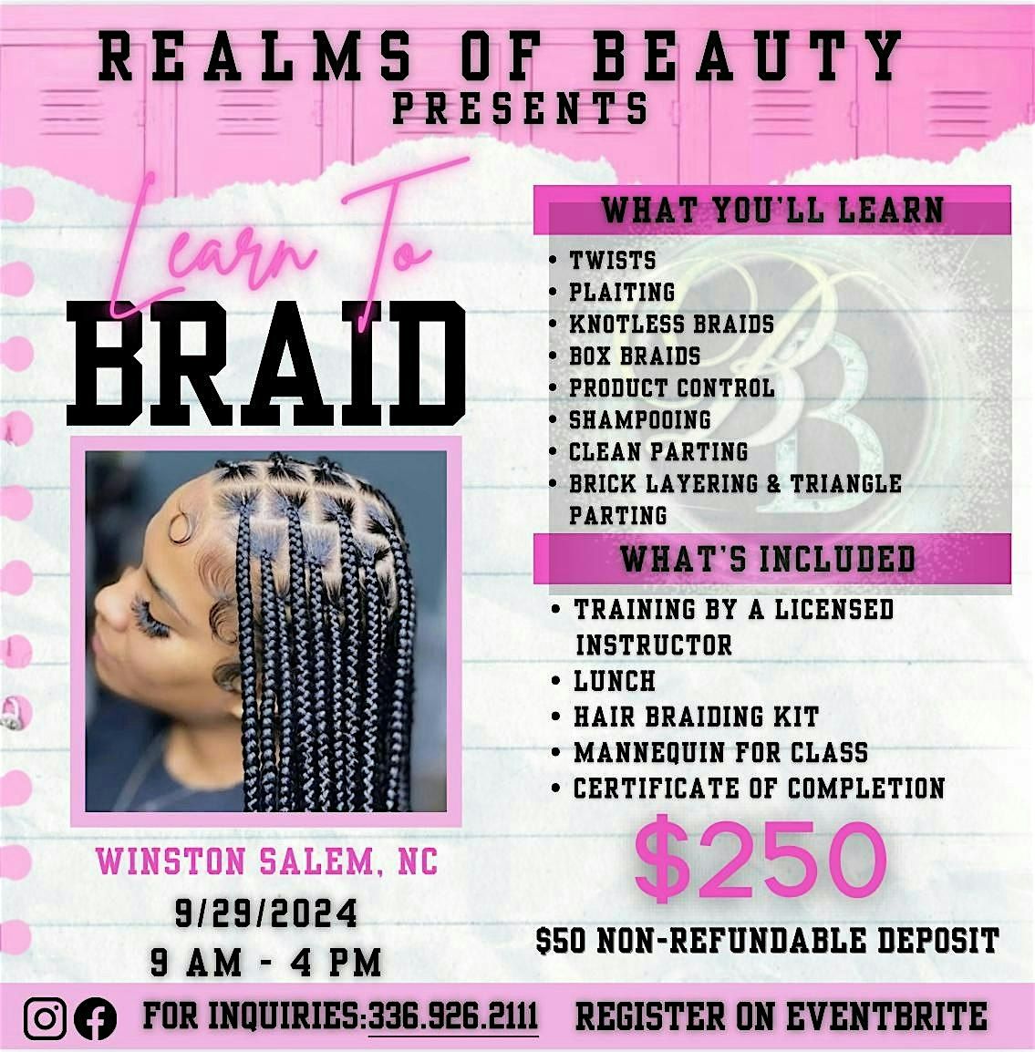 The Beauty Bully\u2019s Beginner\u2019s Braid Class  (Winston Salem )