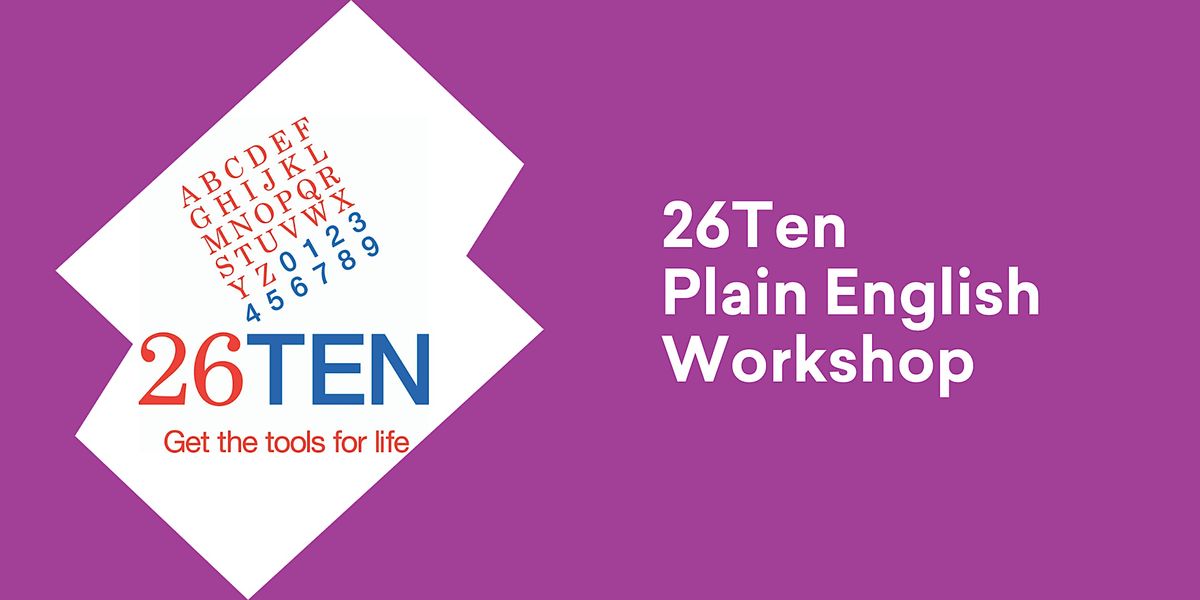 26Ten Plain English Workshop at Hobart Library