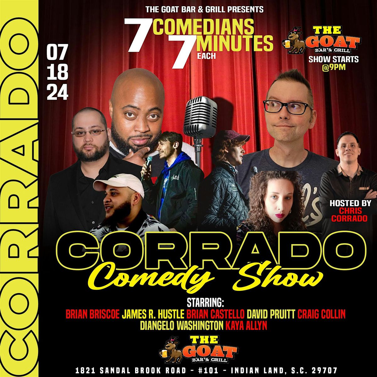 Corrado Comedy Show @ The Goat Bar and Grill: 7\/18\/24