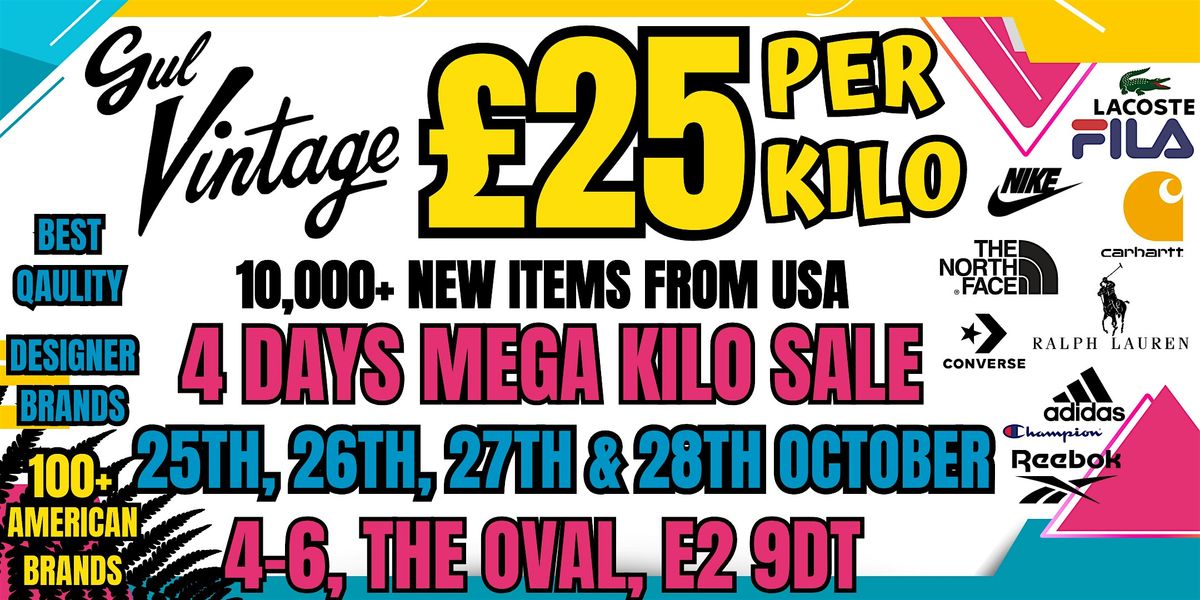 Gul Vintage 4 Days Mega Kilo Sale Event 25th,26th,27th & 28th October