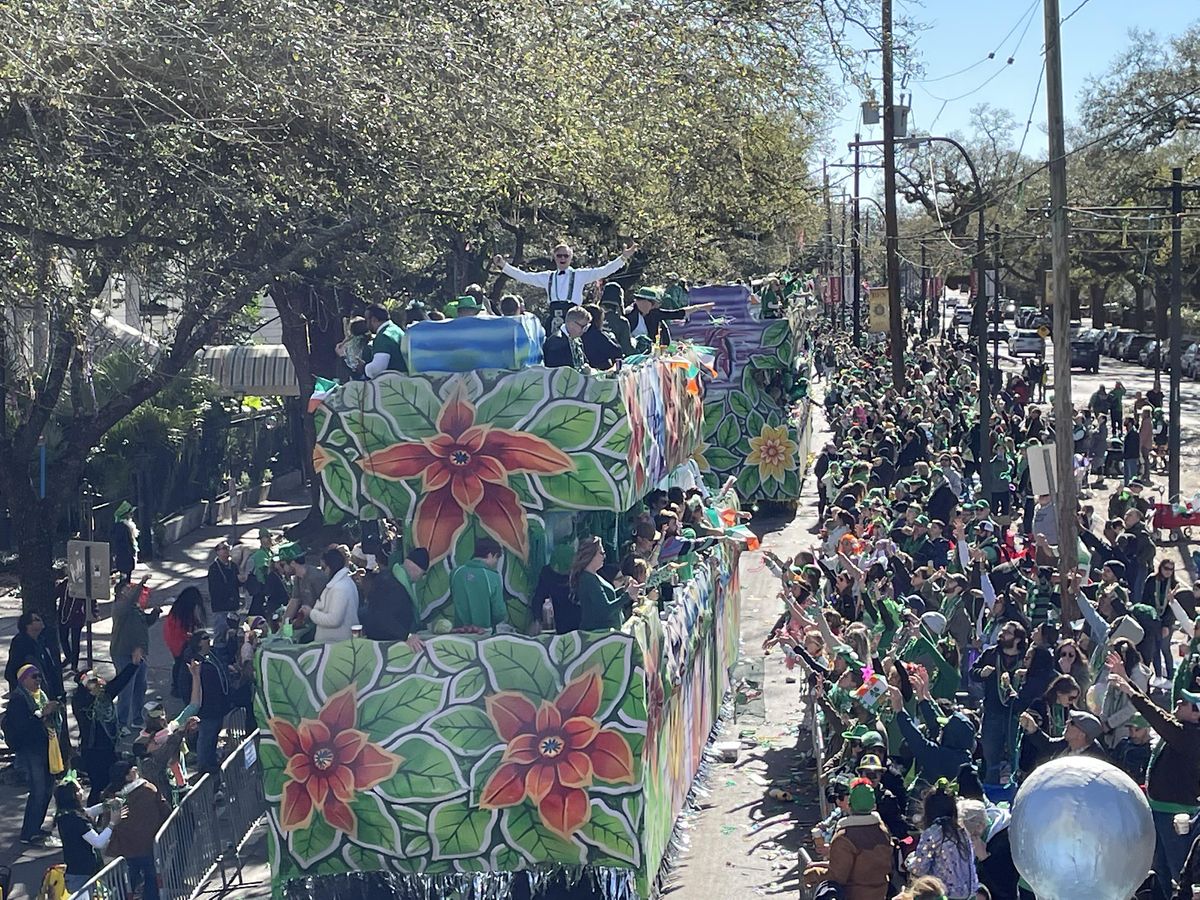 Ride a FLOAT like a VIP in the 2025 Irish Channel Parade BURKS IN