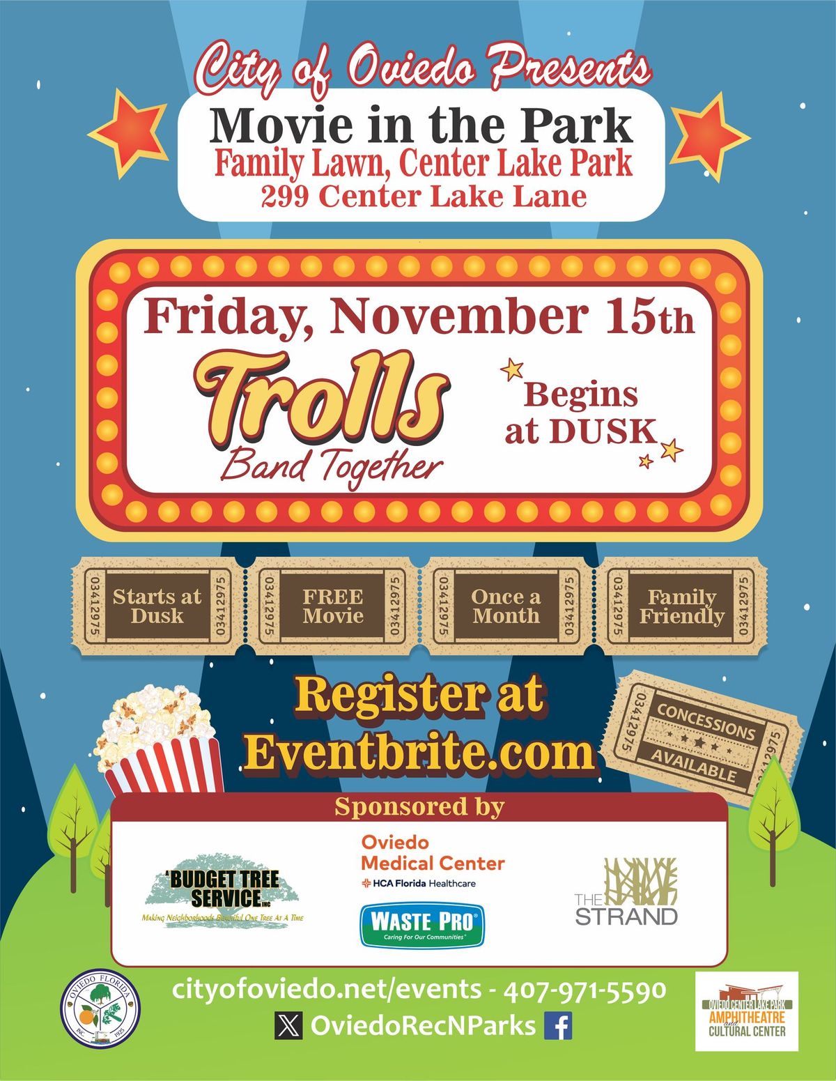 Movie in the Park- "Trolls-Band Together" (11\/15)