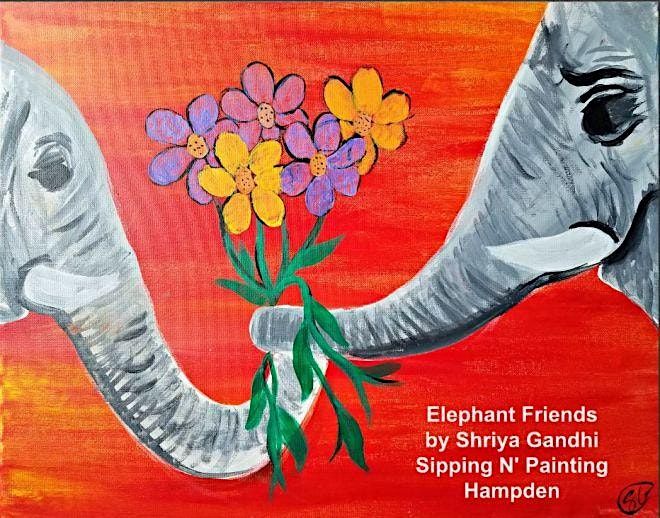 Kid's Art Camp Elephant Friends Thurs July 27th  9:30am-Noon $35