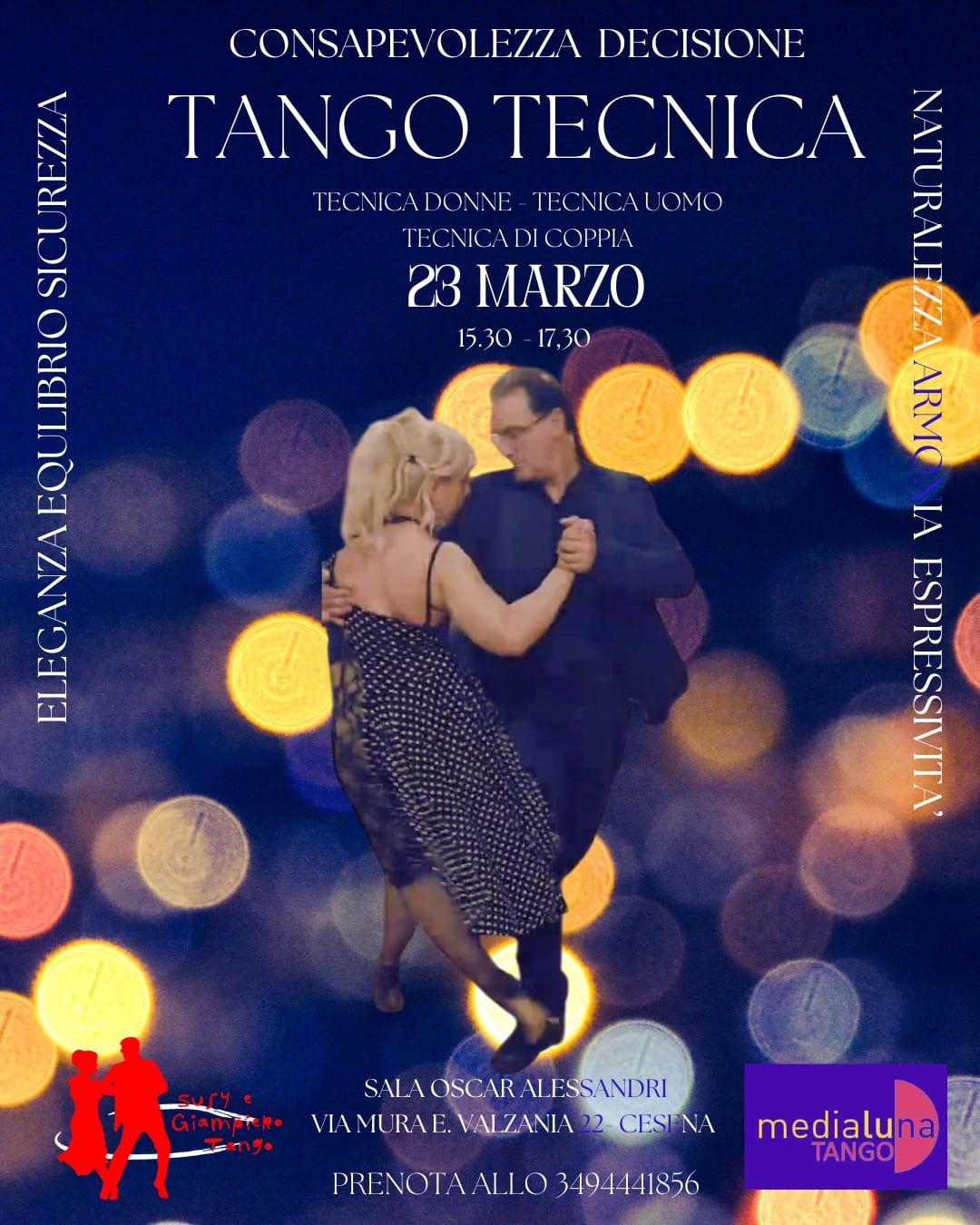 Tango Tecnica: stage di Tecnica Donne - Tecnica Uomo - Tecnica di Coppia