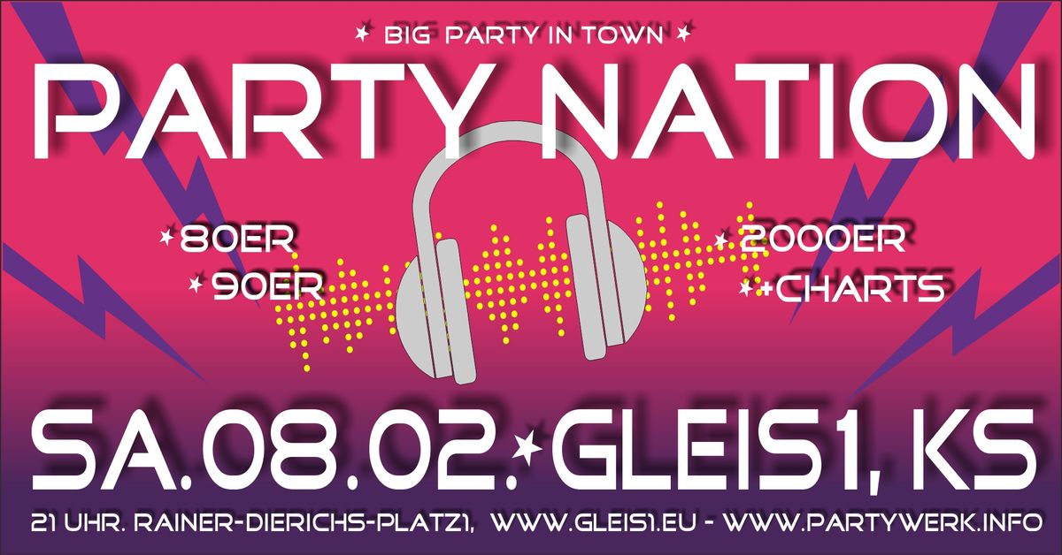 Party Nation Hits der 80er, 90er, 2000er und Charts!