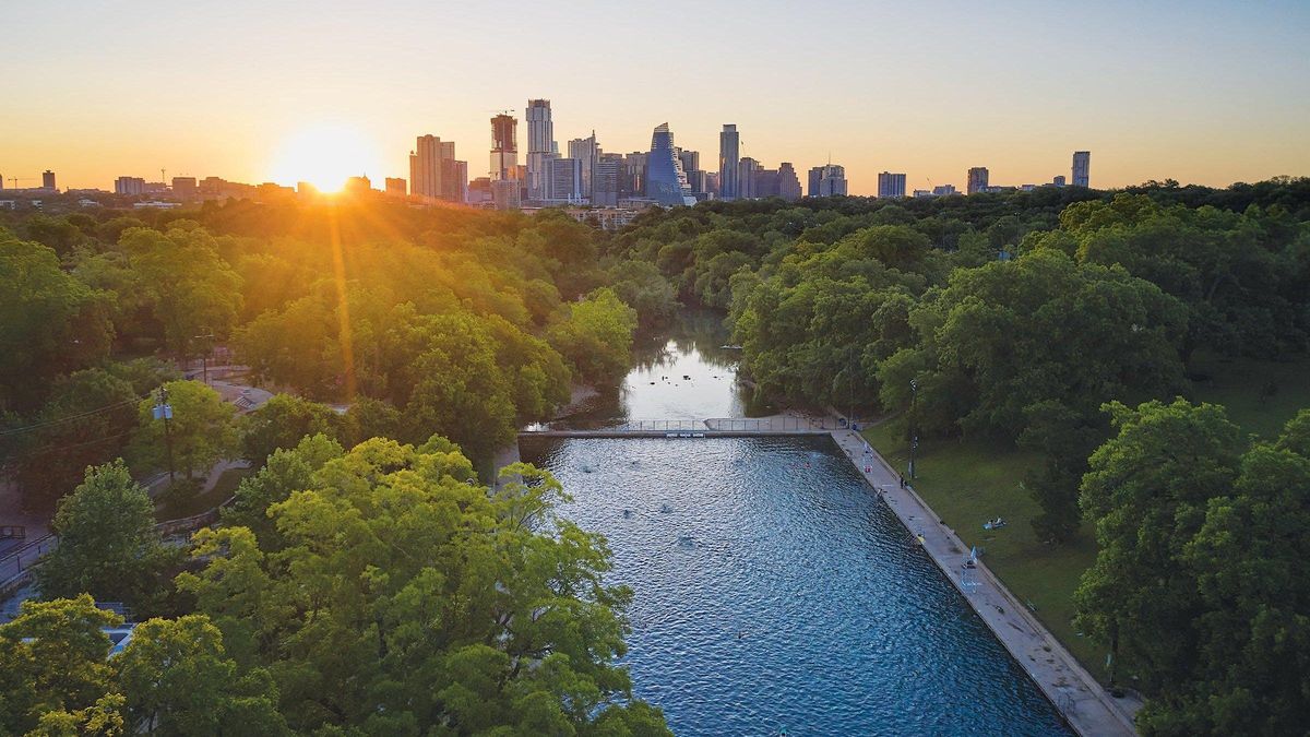 Sunday Swim Practice at Barton Springs Pool