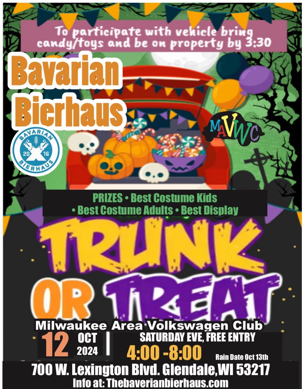 MAVWC -Bavarian Bierhaus Trunk or Treat