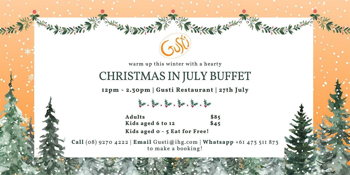 Christmas in July Buffet at Crowne Plaza Perth