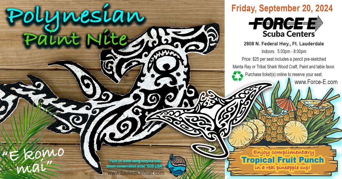 Polynesian Tribal Shark Paint Nite