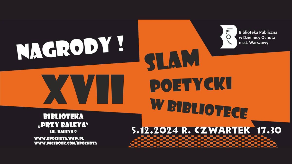 XVII SLAM Poetycki w Bibliotece