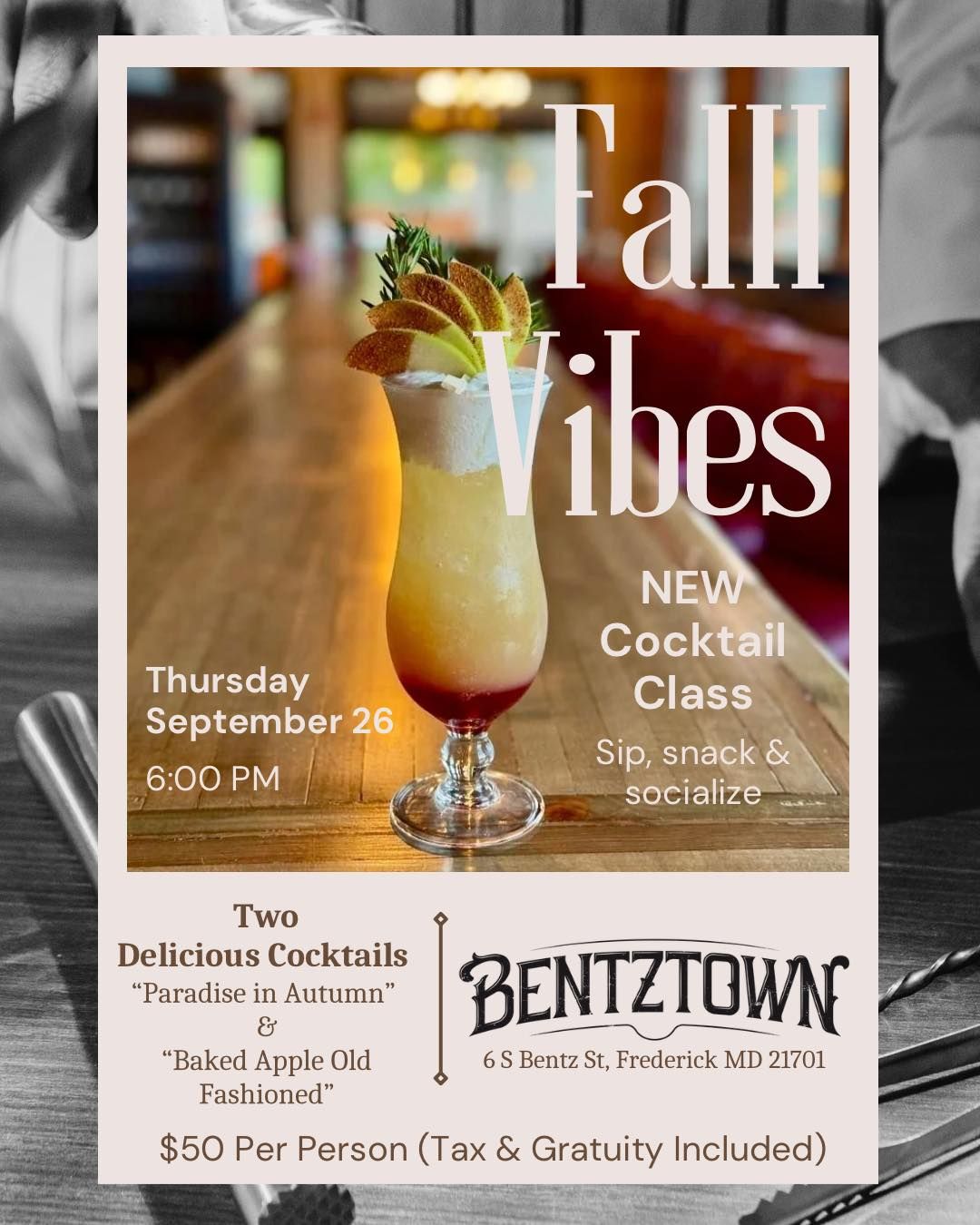 Fall Vibes - Cocktail Class