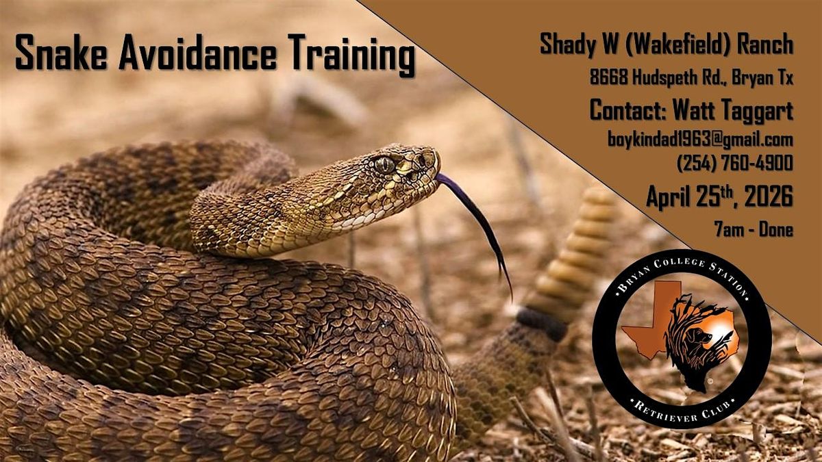 Bryan College Station Snake Avoidance Training