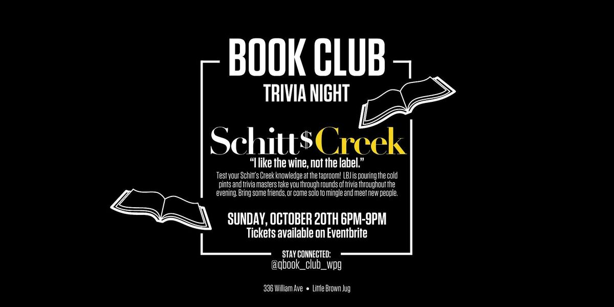 Book Club: Schitt's Creek Trivia Night