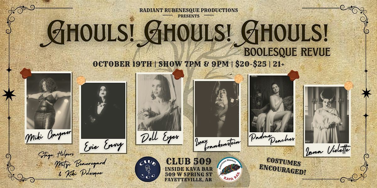 Ghouls! Ghouls! Ghouls! Boolesque Revue