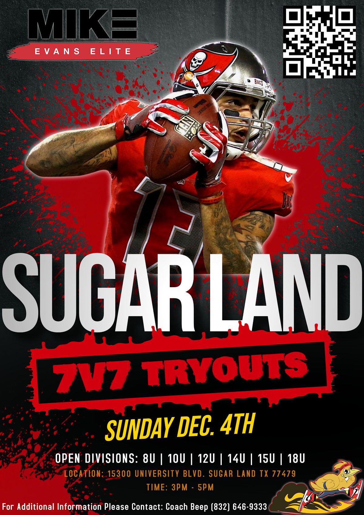 Mike Evans Elite 7v7 Sugar Land Tryouts 2023, Sugar Land Memorial Park