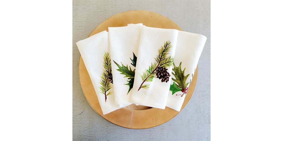 Love That Red Winery, Woodinville - Winter Linen Napkins