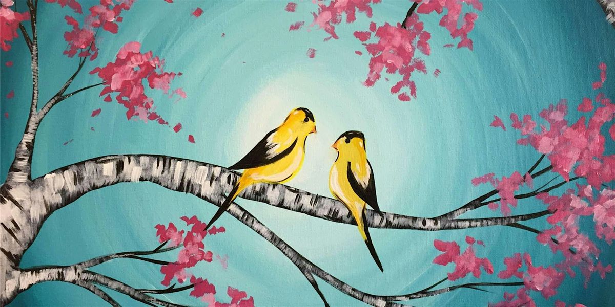 Spring Finches - Paint and Sip by Classpop!\u2122