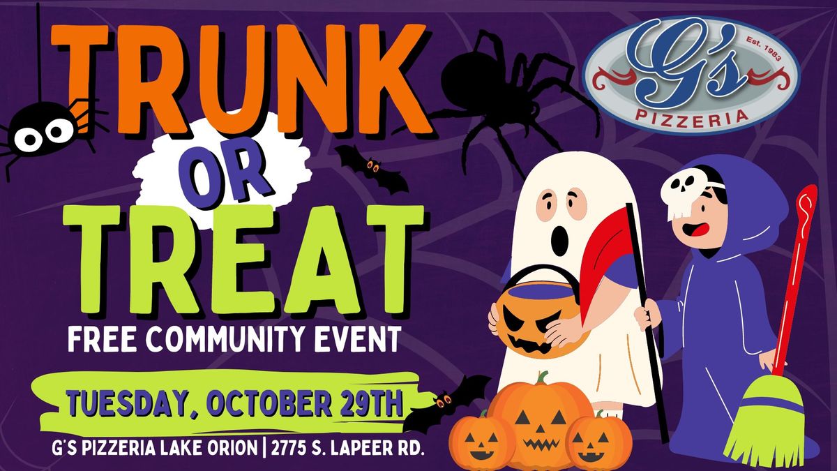 G's Pizzeria Lake Orion Trunk or Treat \ud83c\udf83\ud83c\udf6c\ud83c\udf55